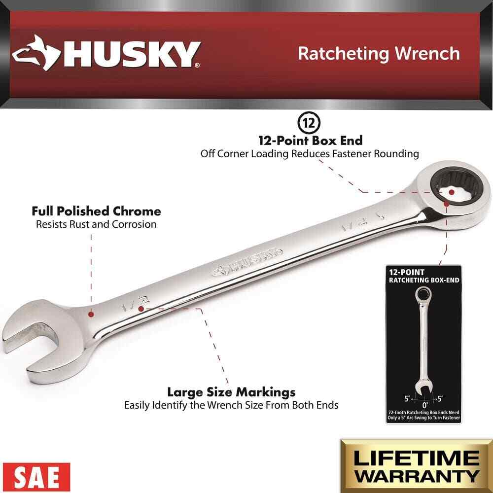 1-1/8 In. Ratcheting Combination Wrench (12-Point) gallery