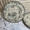 222 Fifth Adelaide Antique White 8 1/2" Porcelain Salad Plates Set of 3 New gallery