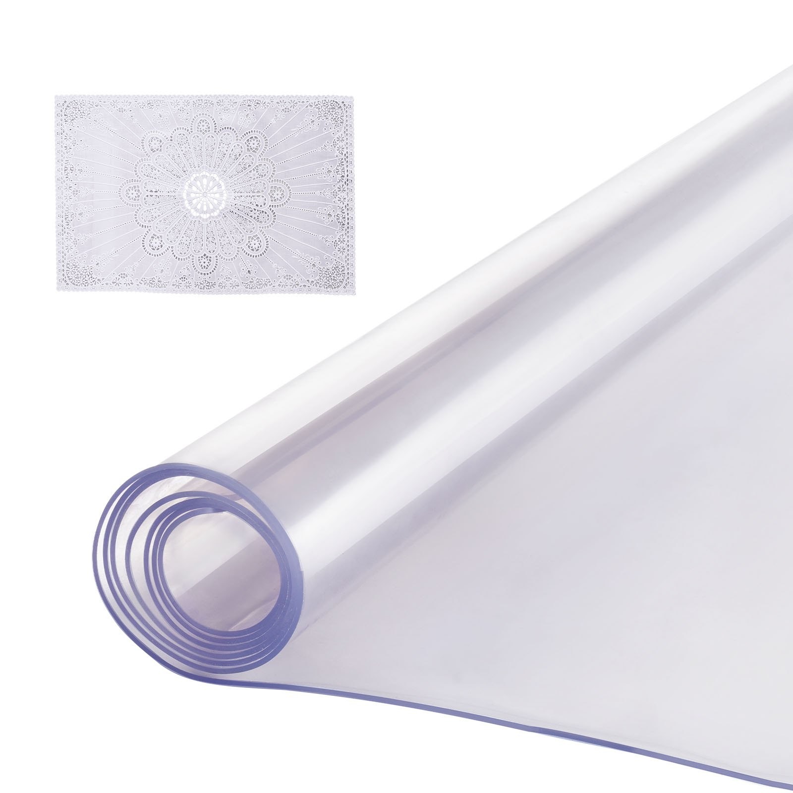 Plastic Table Cover, 42 x 72 Inch 2.0 mm Thick Clear Table Protector, Rectangle gallery