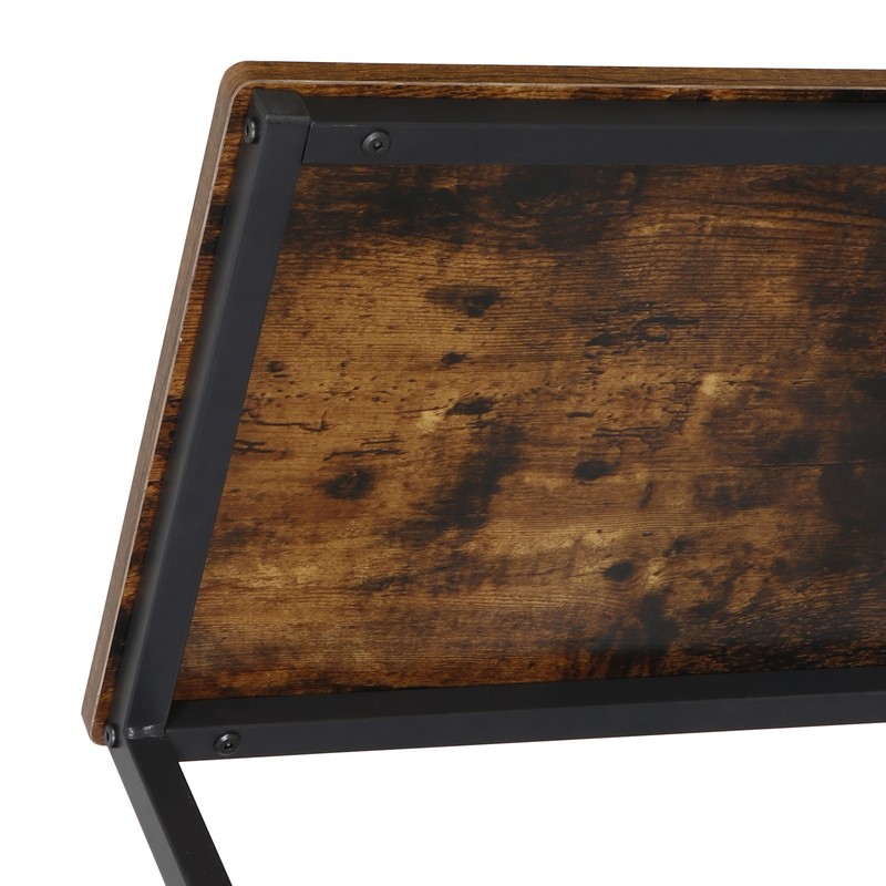 C Shaped End Table Small Side Couch Sofa Table with Metal Frame for Living Room gallery