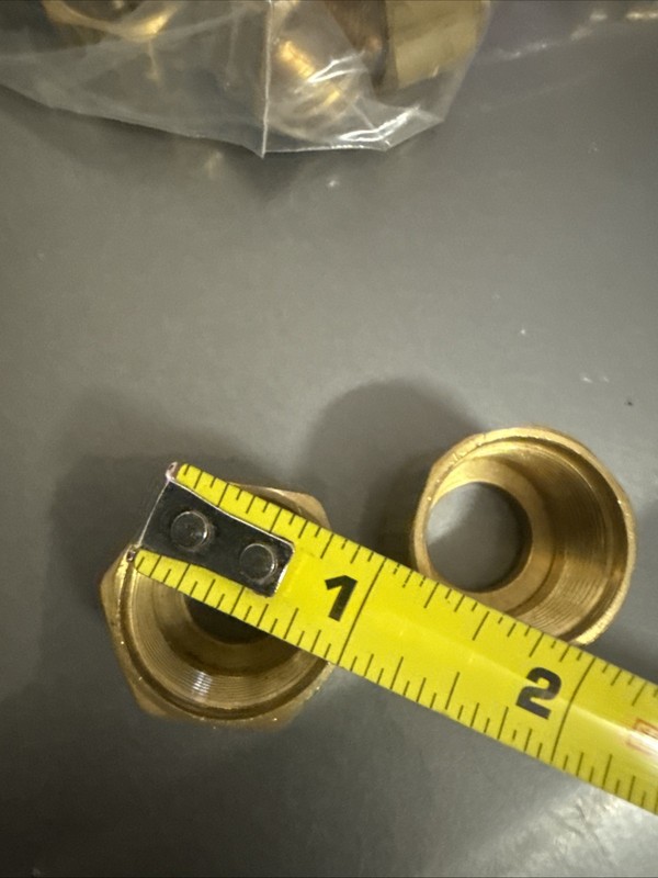 7/8” Brass Lavatory Supply Compression Nuts 3.4 Pounds & A Couple 1” Nuts & Misc gallery