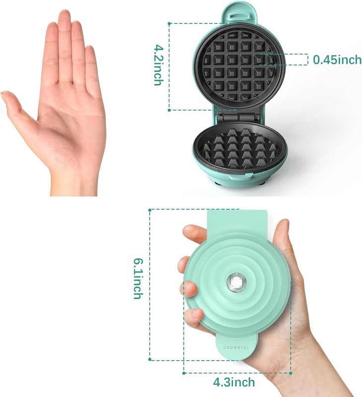 Compact mini waffle machine, easy maintenance, ideal for daily homemade gallery