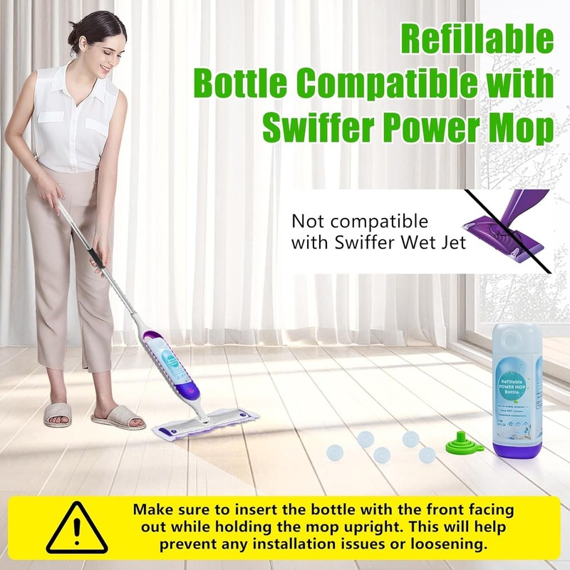 PowerMop Refillable Bottle for Swiffer PowerMop Mop,24 FL.OZ Leak-Proof Reusable gallery