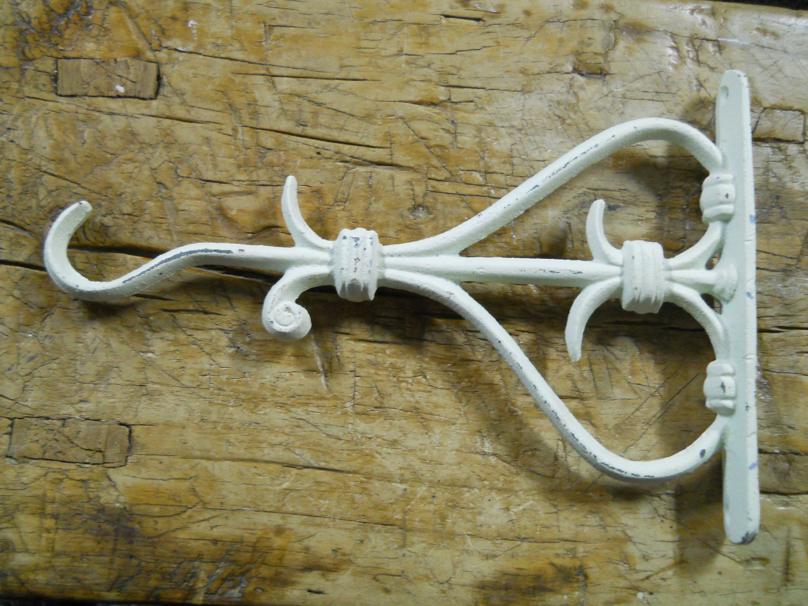 Cast Iron Victorian Style WHITE HEART Plant Hook Garden Hanger Wall Barn Fence gallery