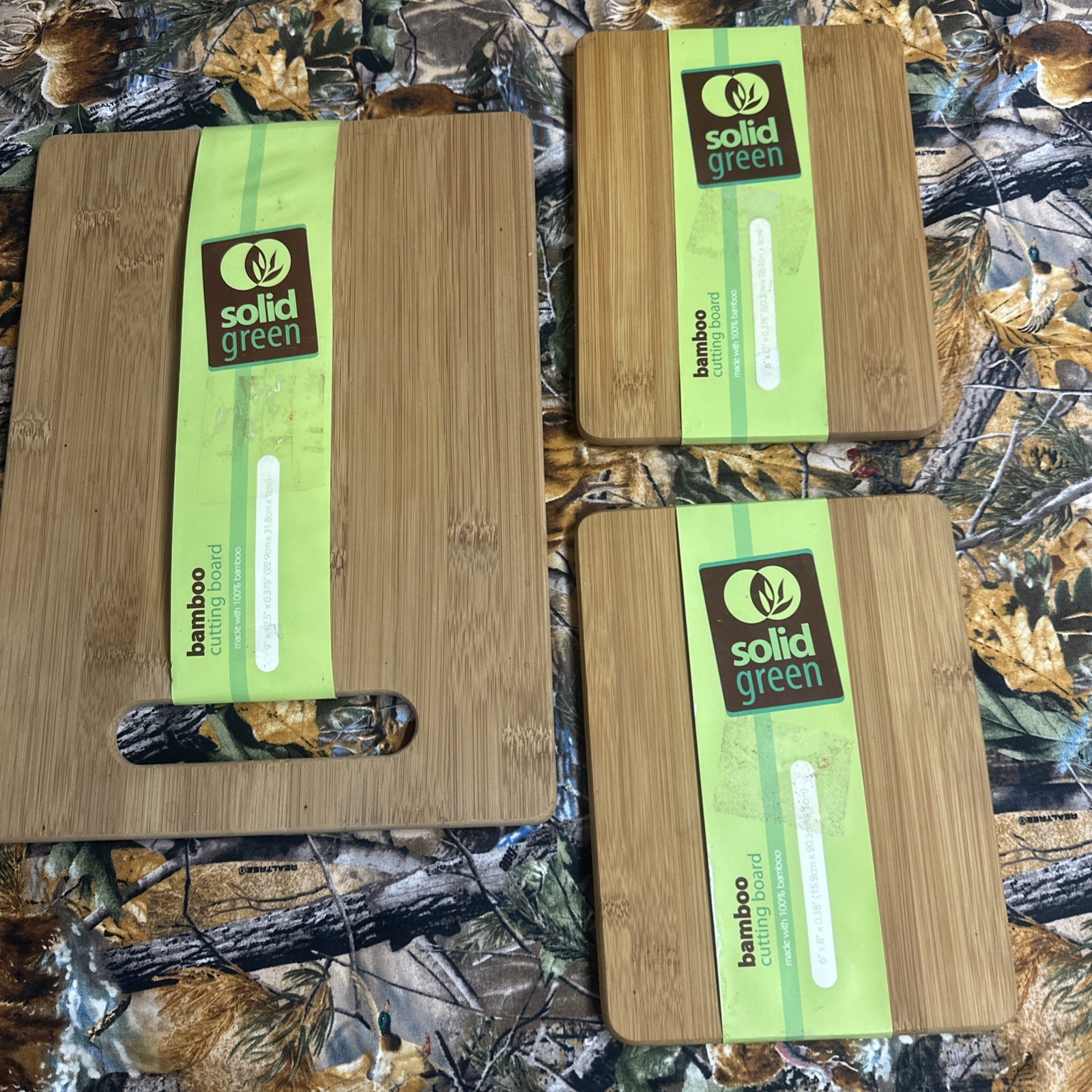 Classic 3-Piece Bamboo Cutting Board Set 1-12” And 2 8”. gallery
