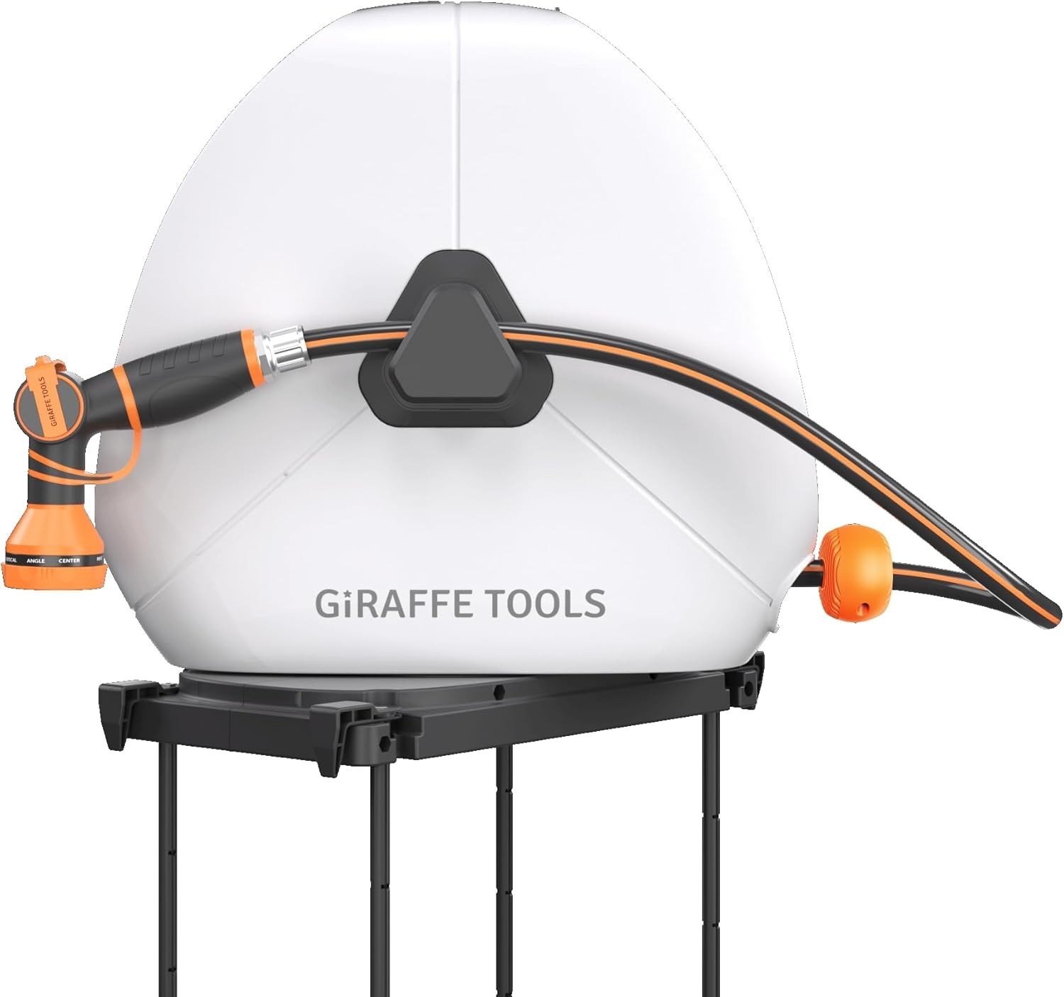 Giraffe Tools Ground Mounted Retractable Garden Hose Reel w/ 82-130FT Water Hose gallery