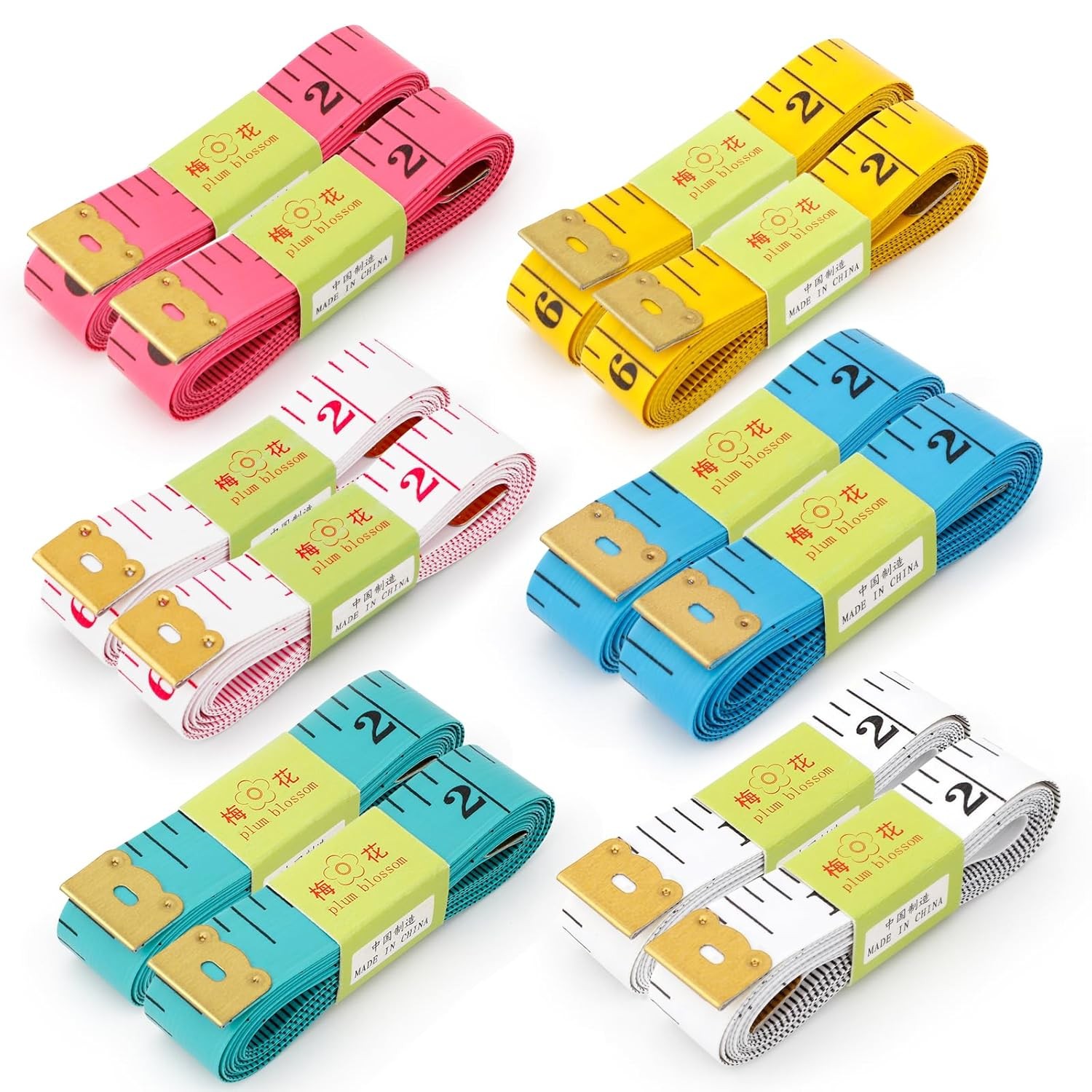 8pc Random Double Scale Soft Tape Measure Flexible Measuring Tape Ruler gallery