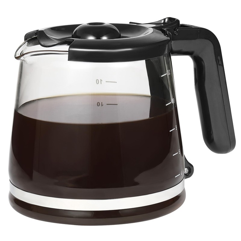 12 Cup Coffee Maker Replacement Pot Compatible with Mr. 12 Cups, Black, Clear gallery