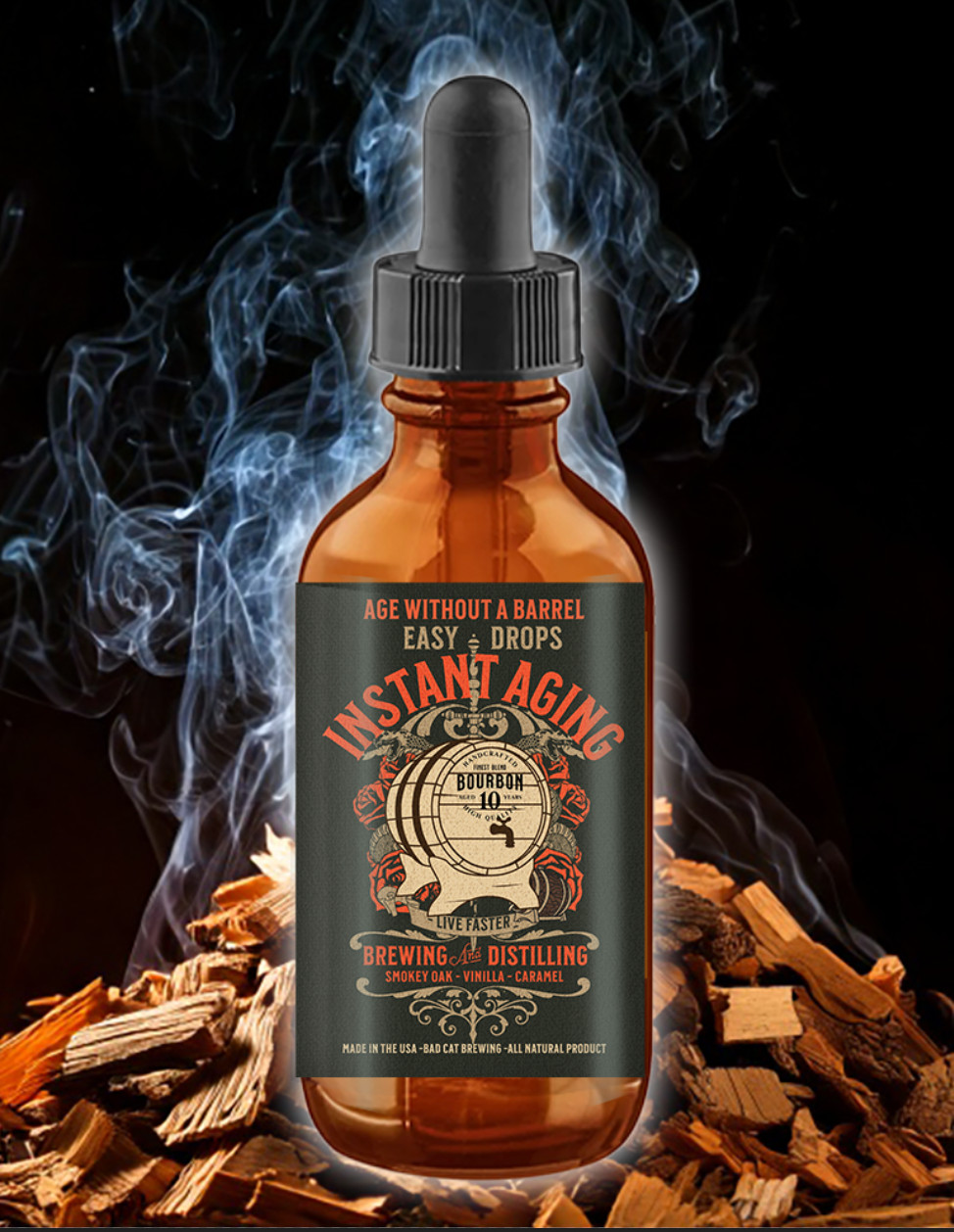 Whiskey & Bourbon Liquid Aging Drops - Replace Wood Chips - FAST AGING - 3oz USA gallery