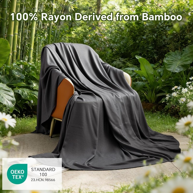 Cooling Blanket, 100% Rayon Derived from Bamboo, Cool Summer Blanket for Hot ... gallery