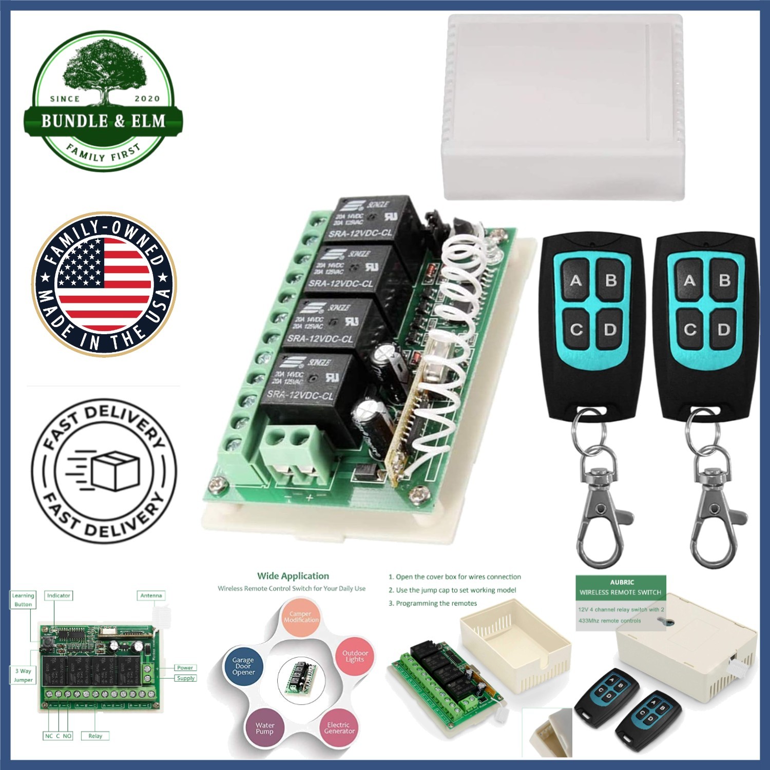 12V Wireless Relay Module with 20 Amp Rating for Reliable Control Solutions gallery