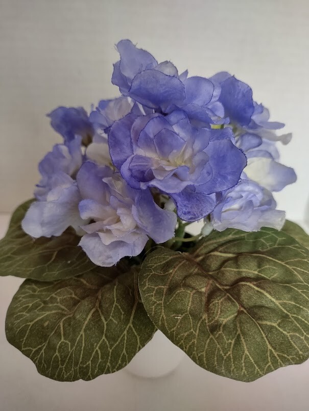 ARTIFICIAL 6" Miniature African Violet - BLUE gallery