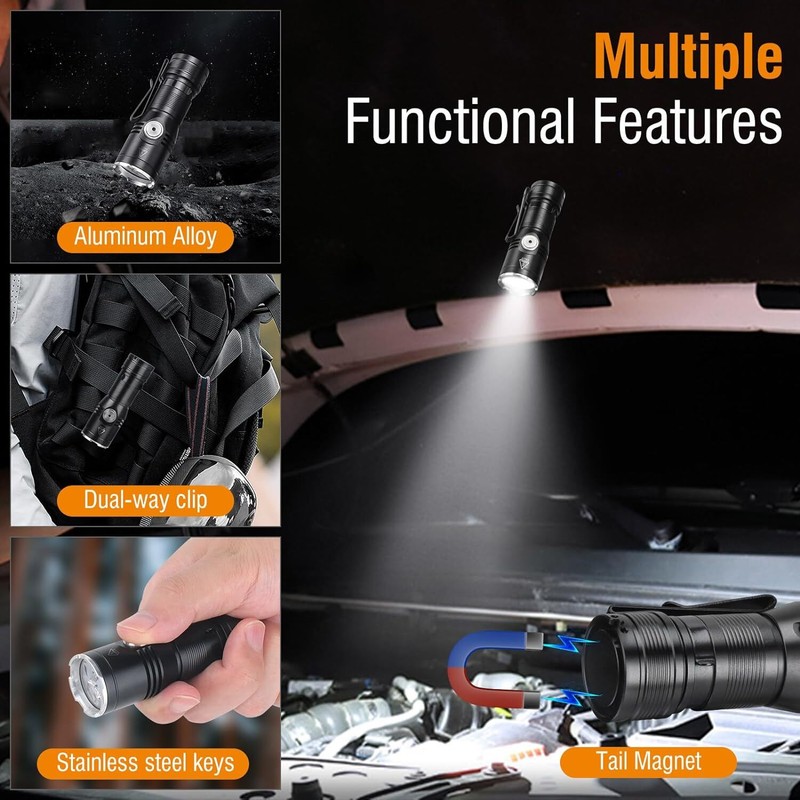 1-10Pack Super Bright LED Flashlight Tactical Rechargeable LED Work Lights Torch gallery