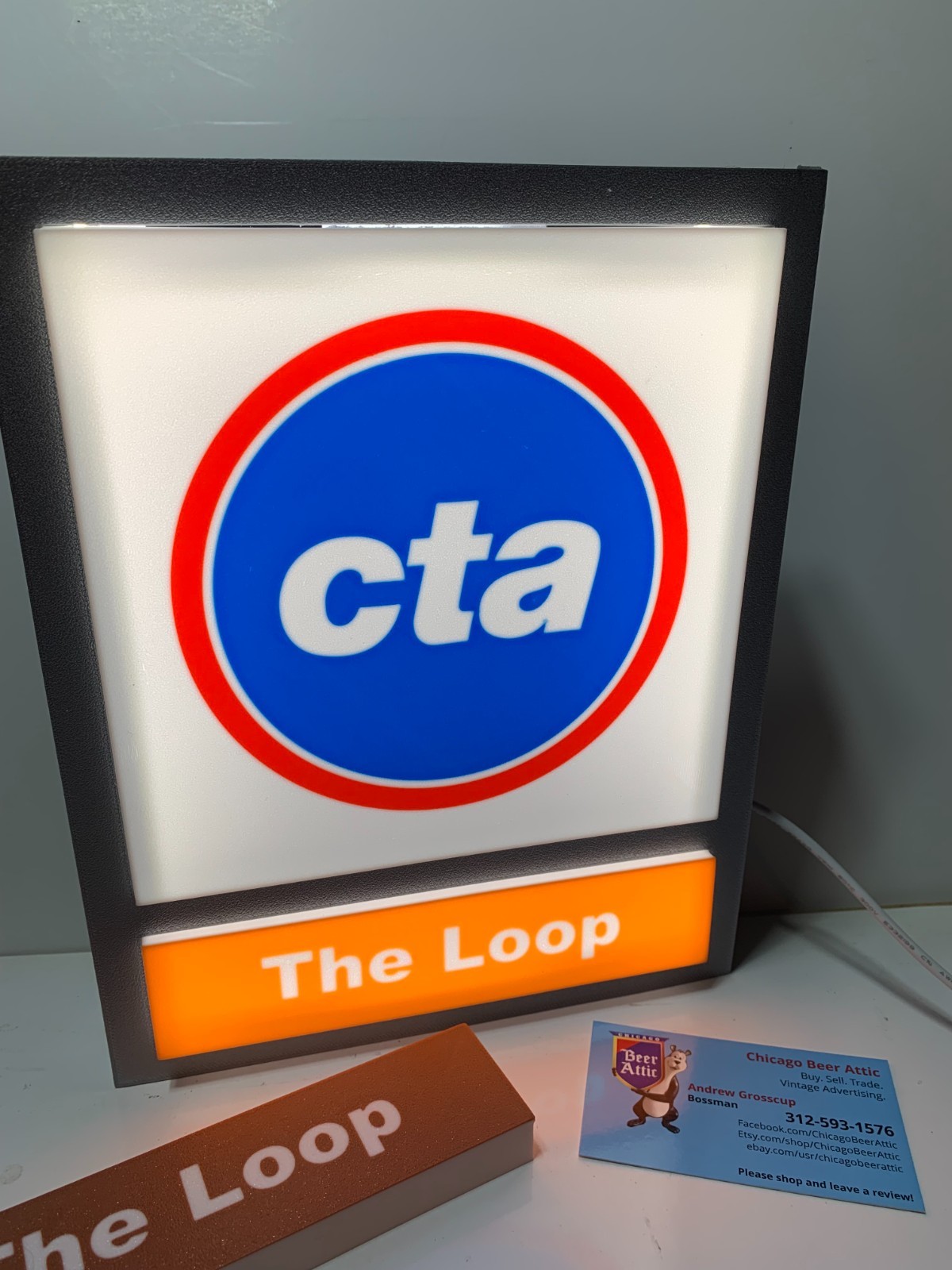 Chicago Transit Authority (CTA) lit miniature sign replicas! Customizable!! gallery