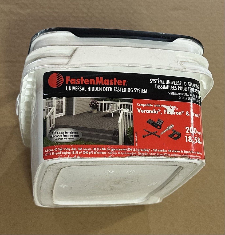 FastenMaster Universal Hidden Deck Fastening System - 200 sq ft (FMTHDCLIP-200)
