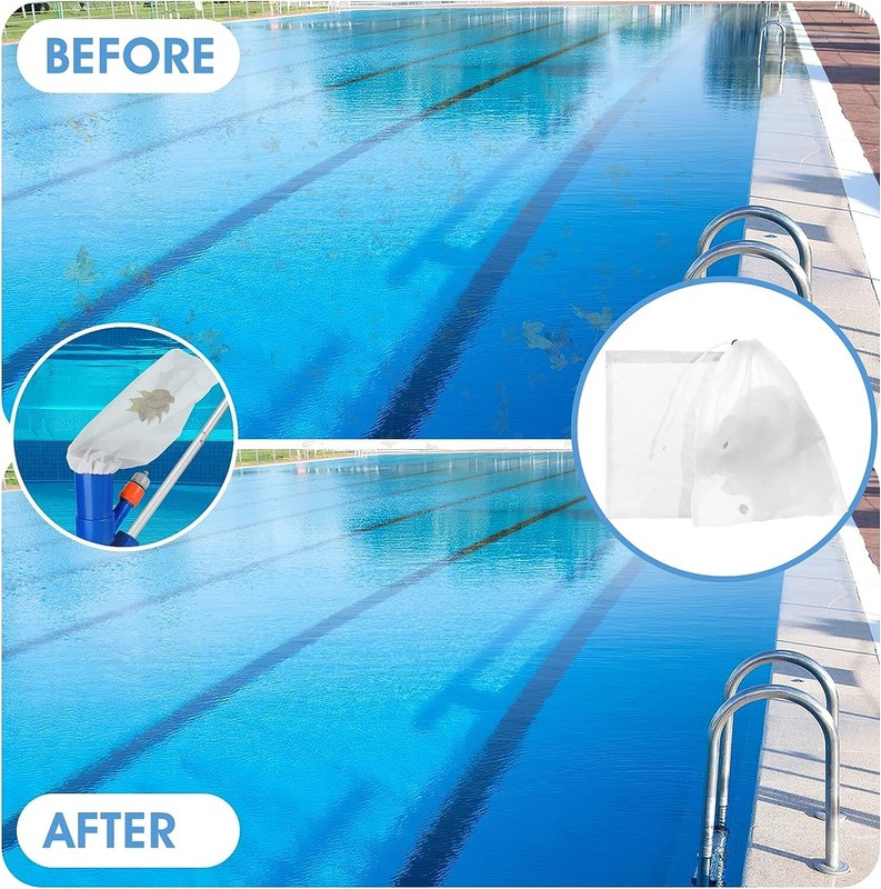 4 Pool Vacuum Filter Bag, Pool Cleaner Bag for Aquariums Ponds, 9 x 14 Inch gallery