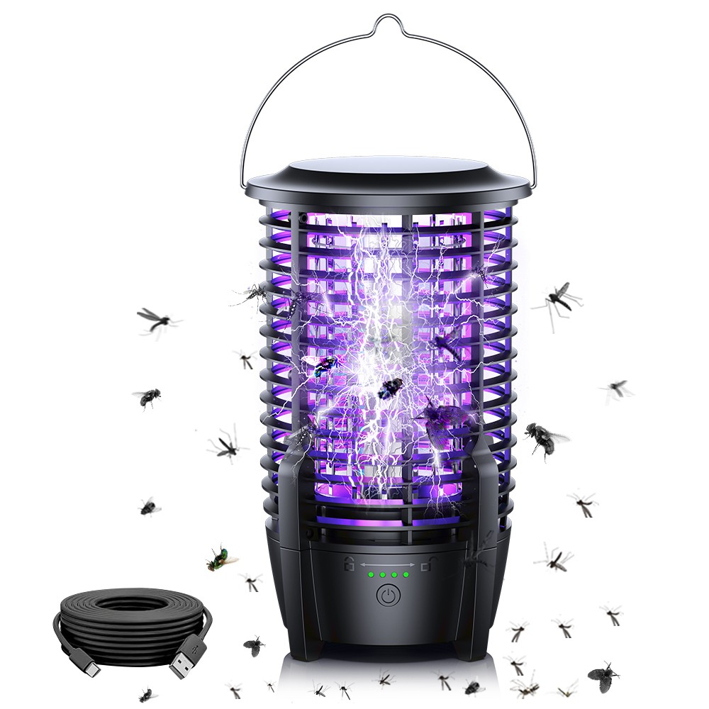 Electric Mosquito Insect Fly Bug Zapper Killer LED Light Trap Lamp Rechargeable gallery