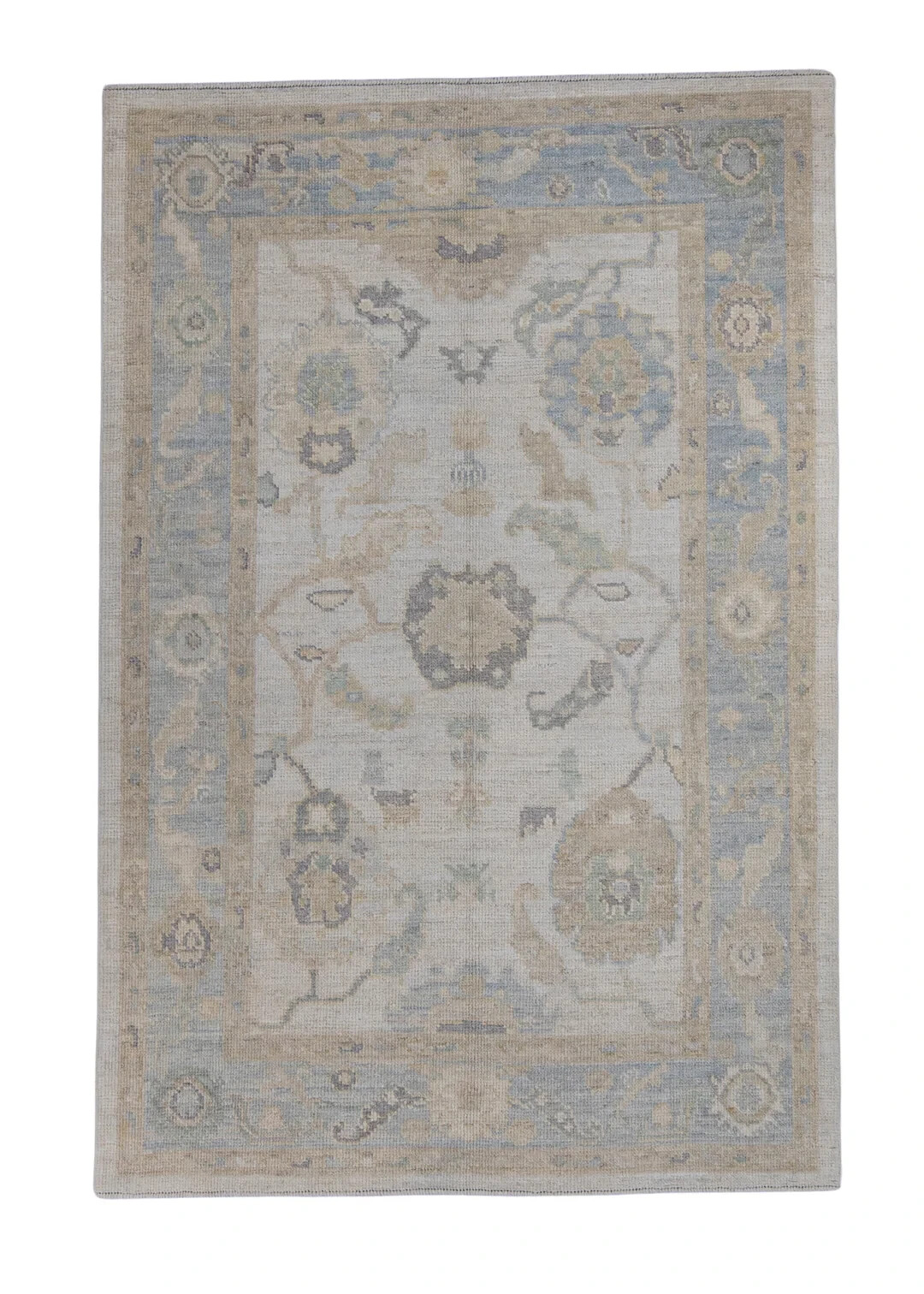 Turkish Oushak Rug Oriental Handmade Rug 4'2" x 6'3" #16072 gallery