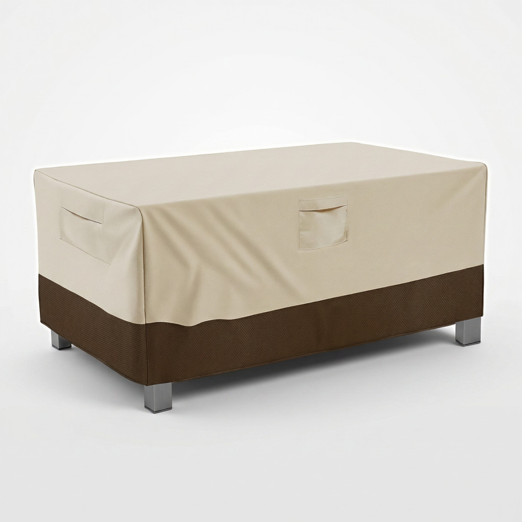 Patio Table Cover Waterproof Heavy Duty Oxford Fabric Large Beige Brown gallery