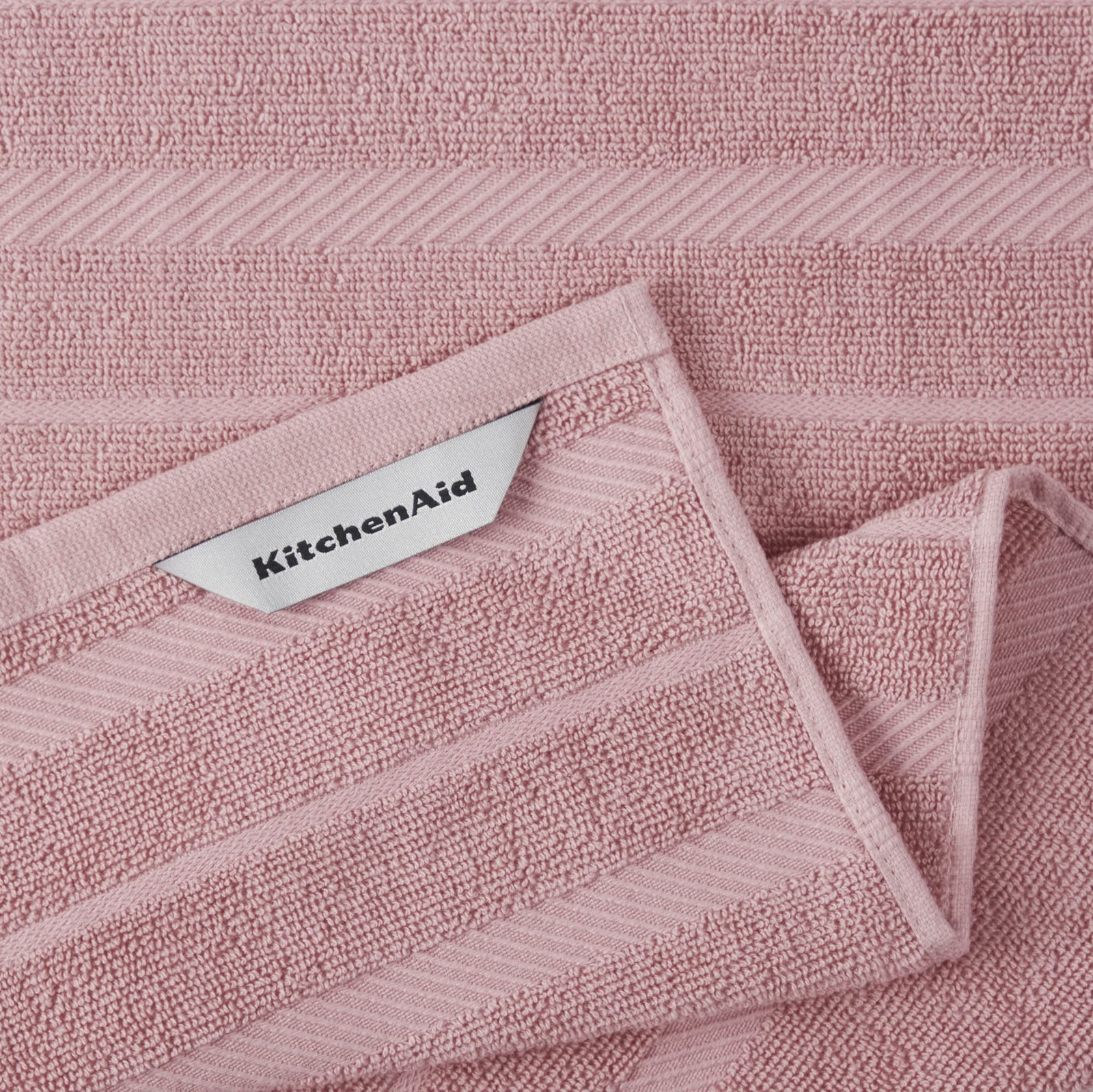 KitchenAid Albany Kitchen Towel 4-Pack Set, Dried 16"x26", Rose gallery