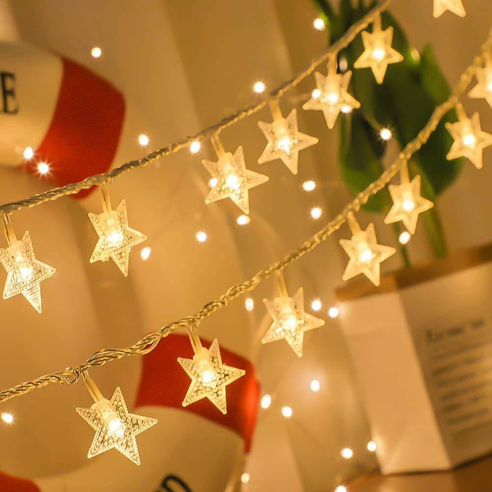 Star String Lights 10Ft 20 LED Fairy Lights Battery Operated Waterproof Indoor O gallery