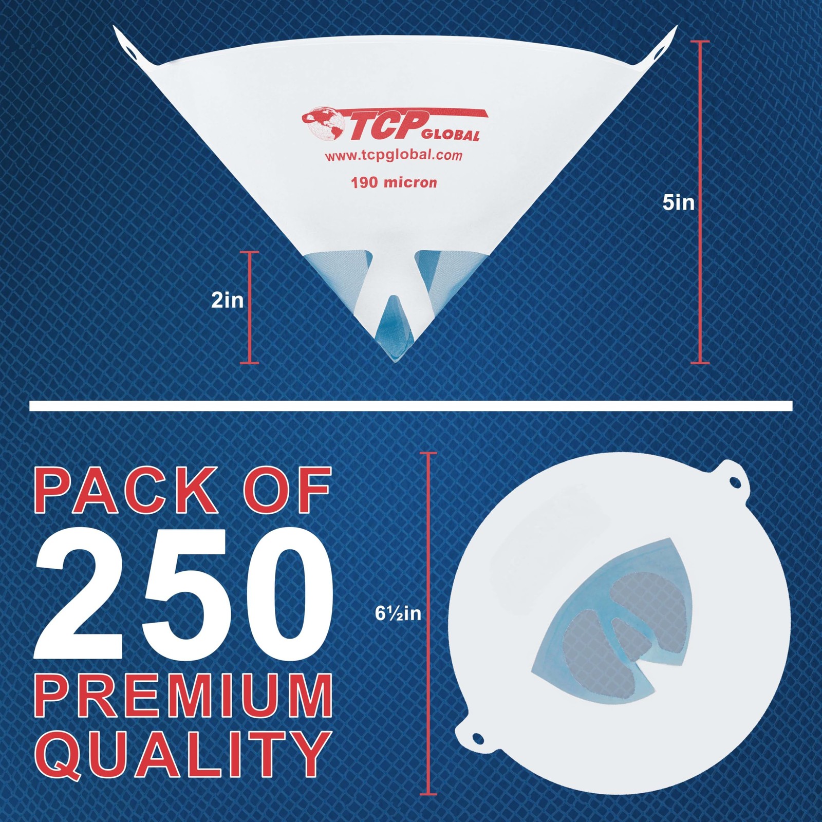TCP Global - 190 Micron Filter Tips Ultra-Fine Paint 190 Micron, White gallery