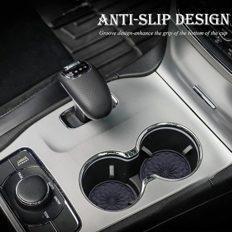2 Pack Silicone Car Cup Holder Coaster – 2.75 Inch Non-Slip Drink Mat, Univers gallery