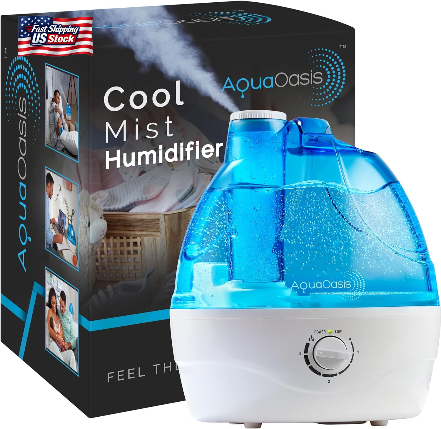 Aquaoasis® Cool Mist Humidifier (2.2L Water Tank) Quiet Ultrasonic Humidifiers f gallery