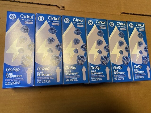 (6 Pack) Blue Raspberry or Black Cherry Cirkul GoSip Flavor Cartridges gallery