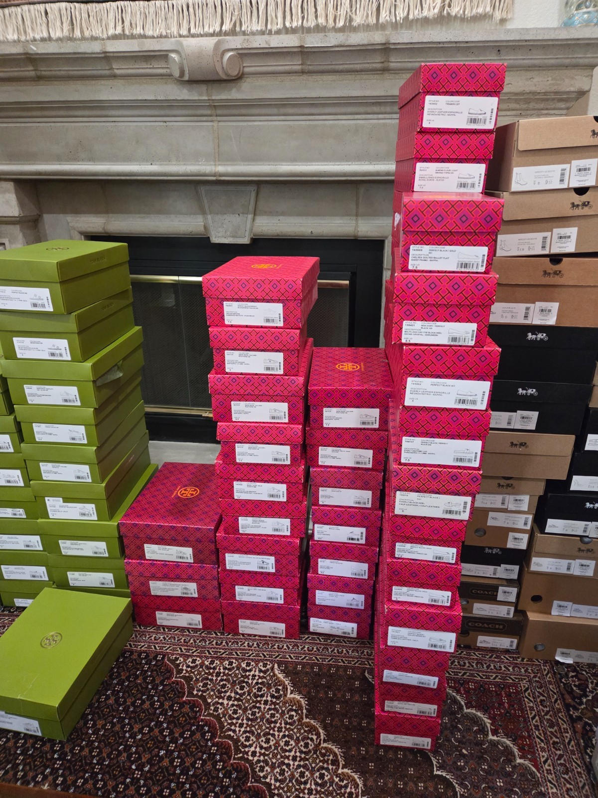 NEW Tory Burch Empty Shoe Boxes Green And Red All Sizes Available Bulk gallery