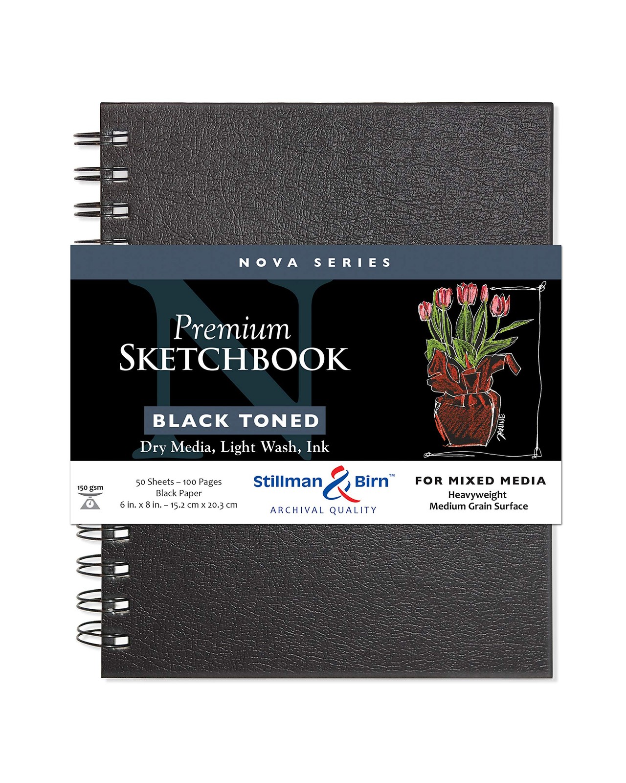 Stillman & Birn Nova Series - Wirebound Sketchbook - Portrait 6 x 8 - 150gsm gallery
