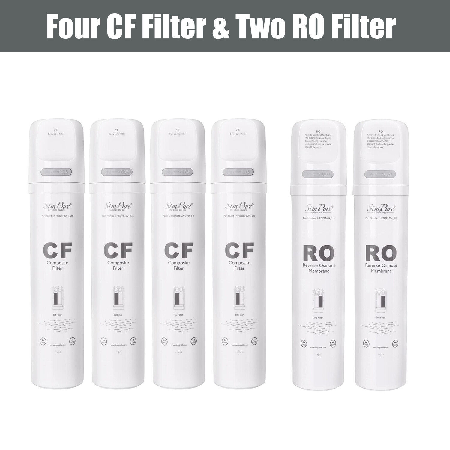 SimPure CF RO Water Filter Replace Cartridge For WP1 UV Reverse Osmosis System gallery