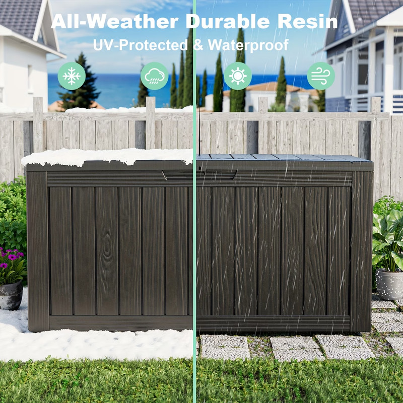 Outdoor Storage Box, Resistant to Weather And UV Rays, Resin Container for Packa gallery
