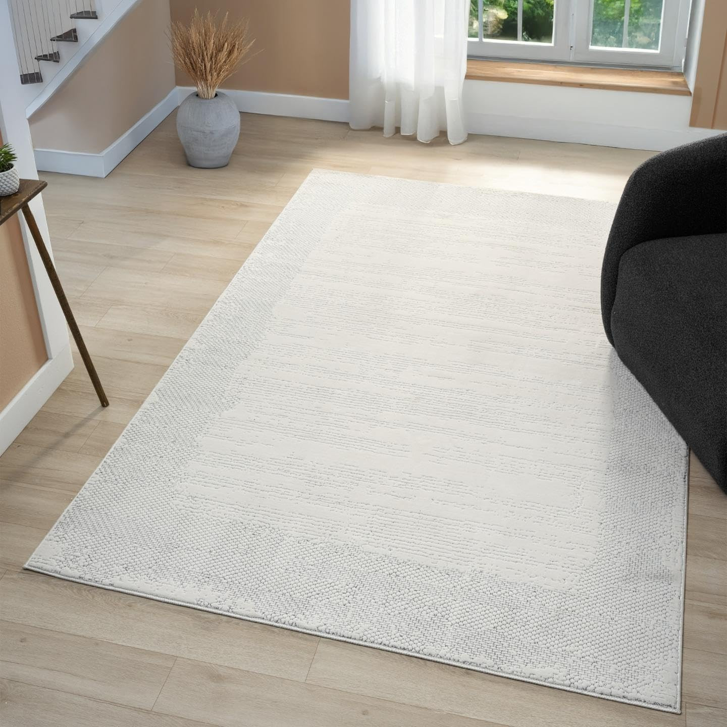 Boho Abstract Cream 5x7 Area Rug by - Textured Elegance gallery