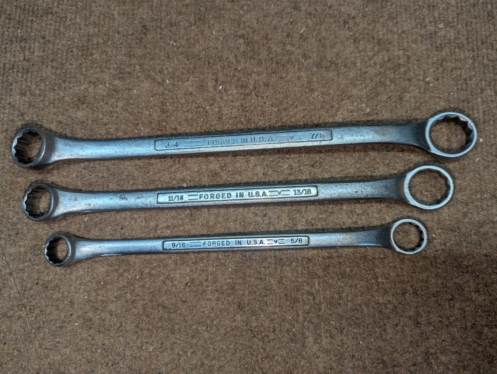Vintage Craftsman Box End Wrenches Three-piece Set gallery