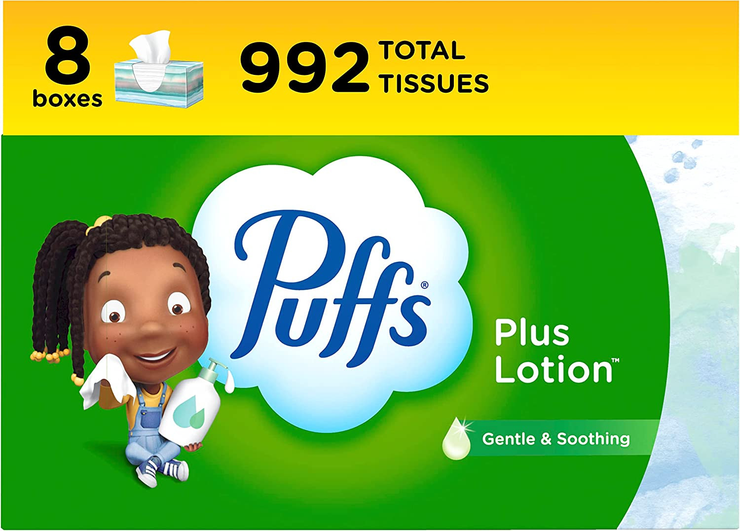 Puffs Plus Lotion Facial Tissues, 8 Family Boxes, 992 Total Tissues gallery