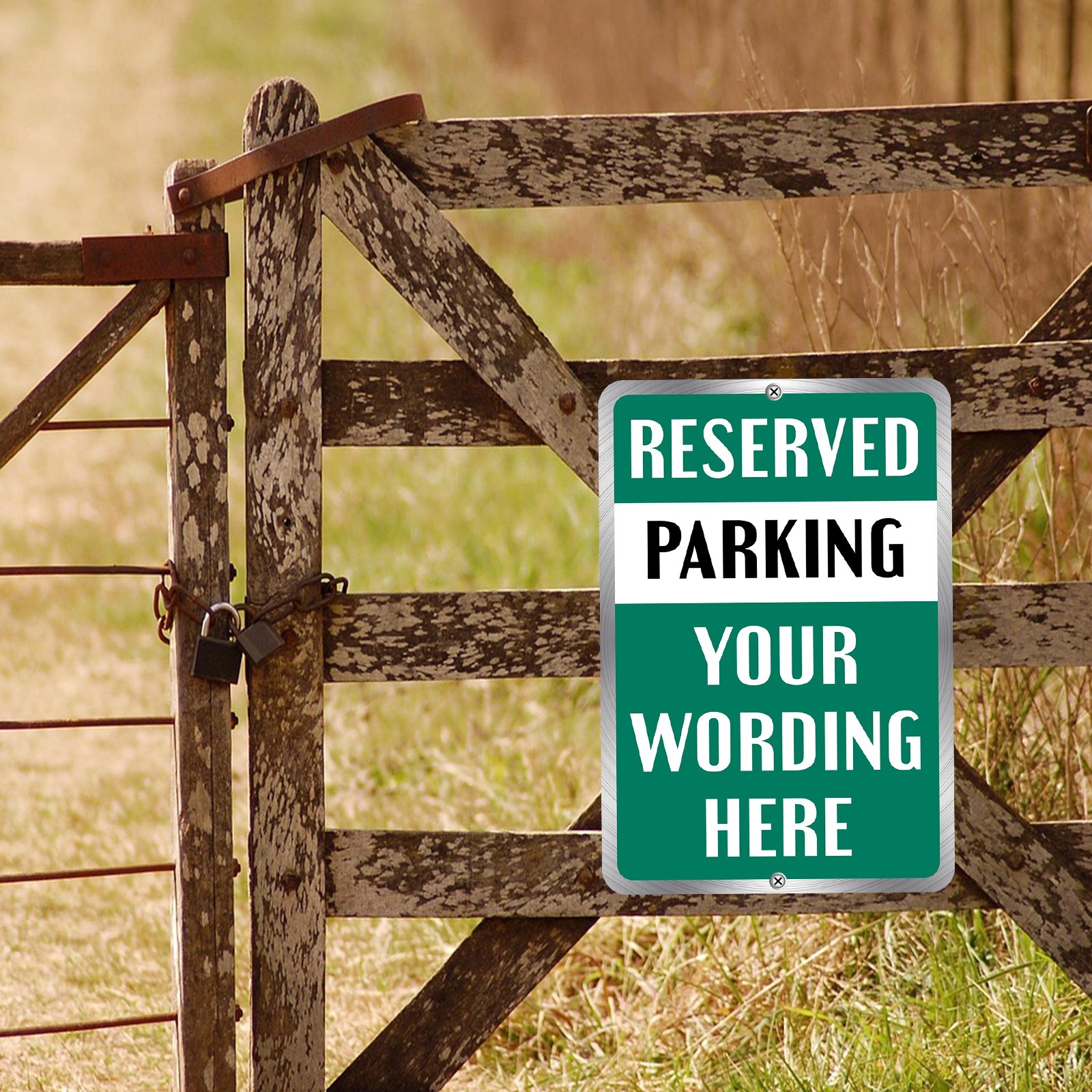 Customized With Your Parking Text New Personalized Aluminum Metal Sign 8 x 12" gallery