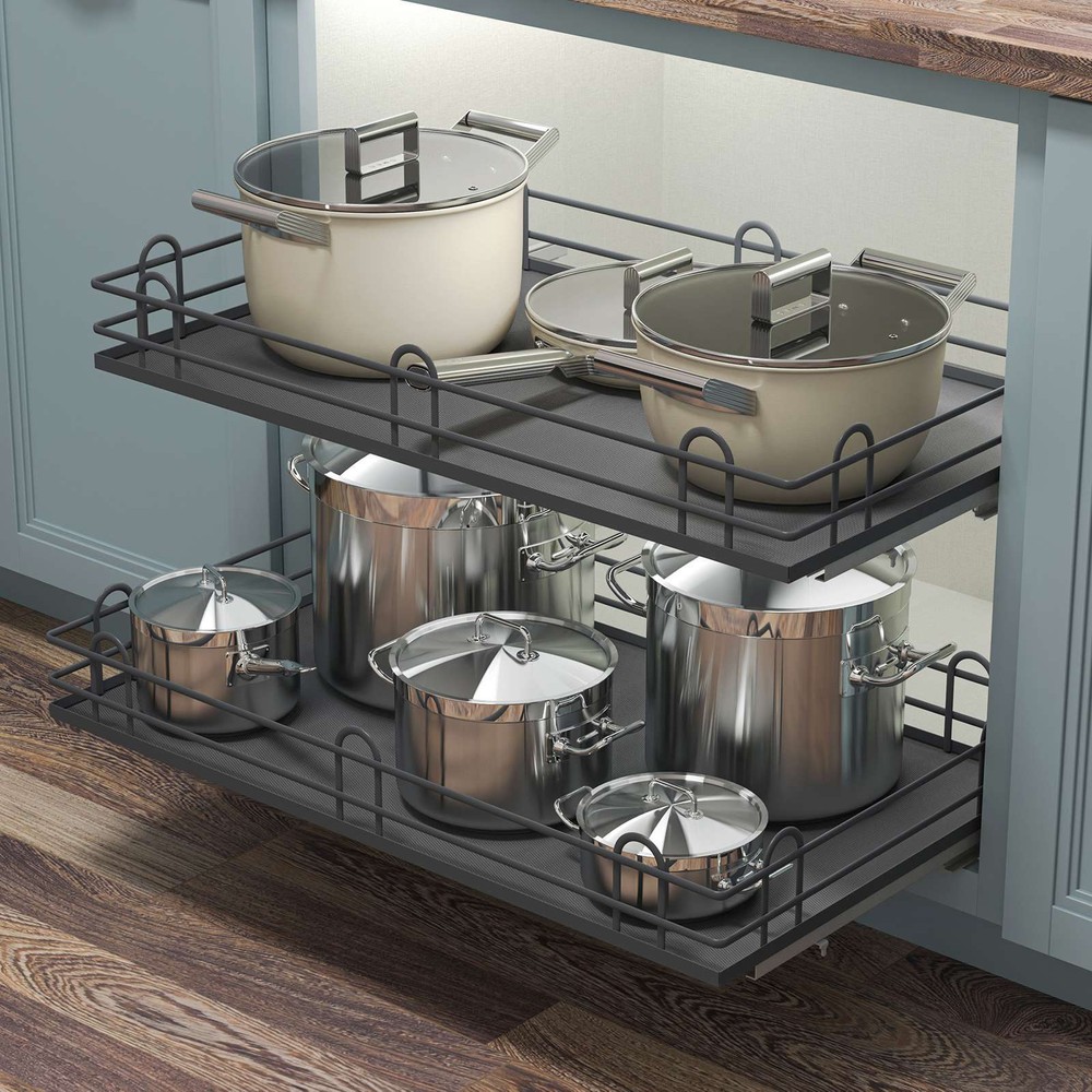 Kitchen Cabinet Pull Out Shelf Organizer Drawer Slide Out Basket Storage