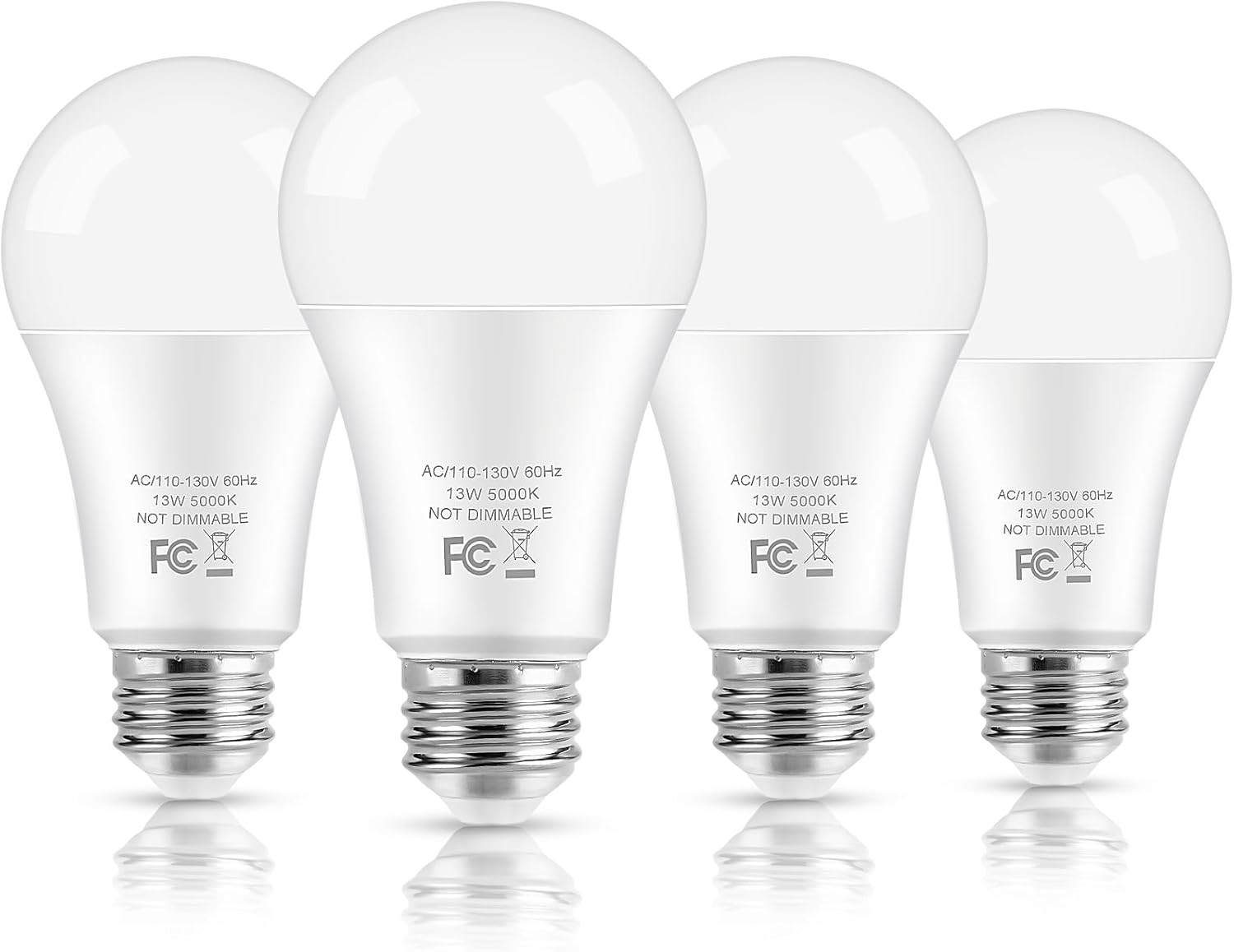 LED Light Bulbs, 100 Watt Equivalent A19, 13W 5000K Daylight White 1500 Lumens N gallery