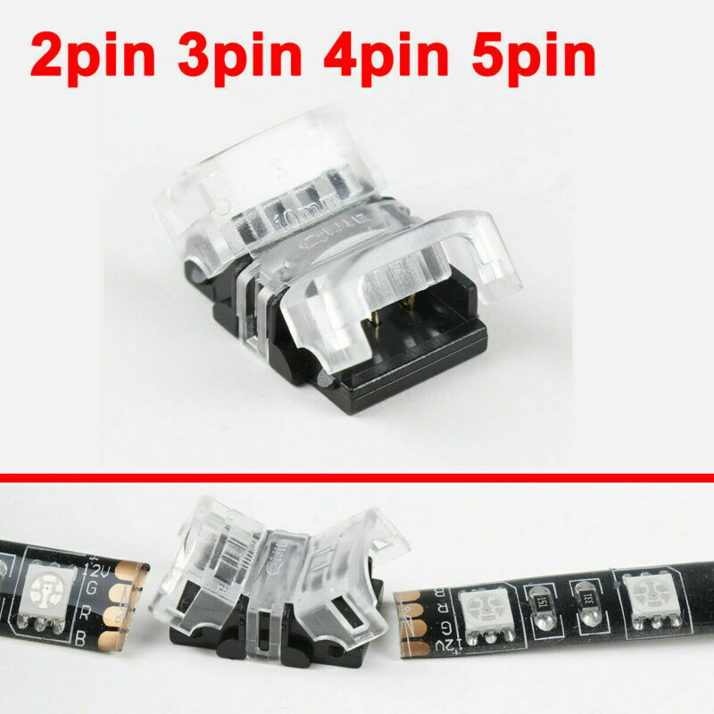 2pin 3pin 4pin 5Pin 10mm LED Strip Connector Adapter for RGB RGBW 5050 3528 5630 gallery