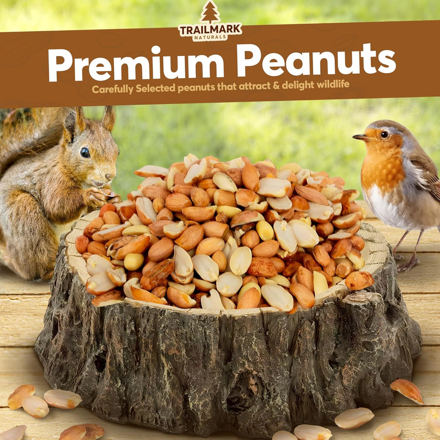 25 LB - Raw Shelled Peanuts for Squirrels, Out of Shell Peanuts for Birds and Wi gallery