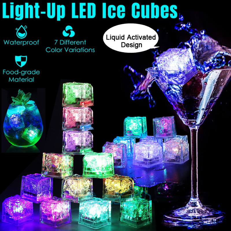 Lot Light Up Ice Cubes for Drinks Multi-Color LED Ice Cubes for Ice Cube Light gallery