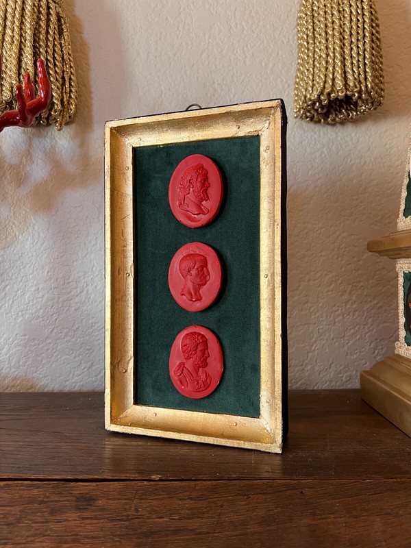 Classical Georgian Inspired Red Cast Emperor Profile Set on the Green Velvet & G gallery