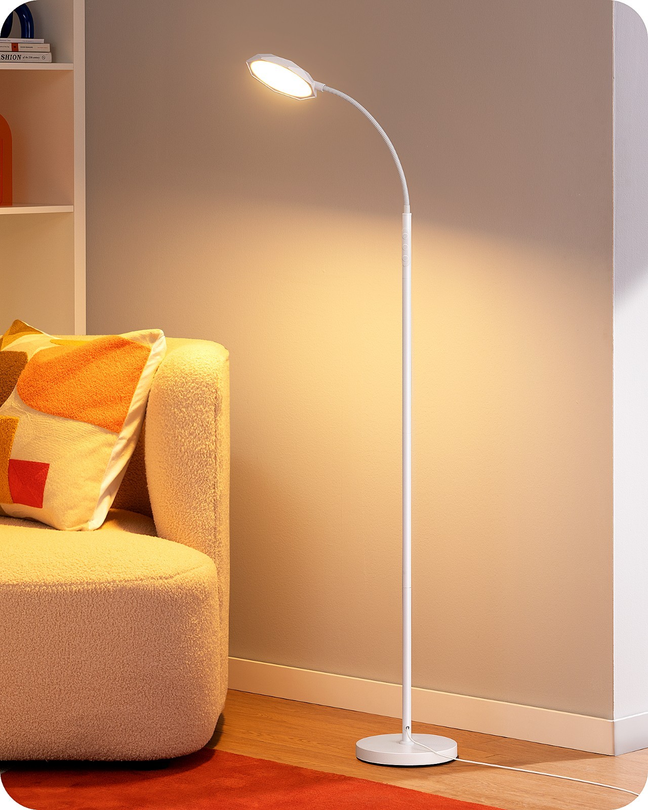 1300LM LED Gooseneck Floor Lamp with Remote 4CCT Dimmable Standing Reading Light gallery