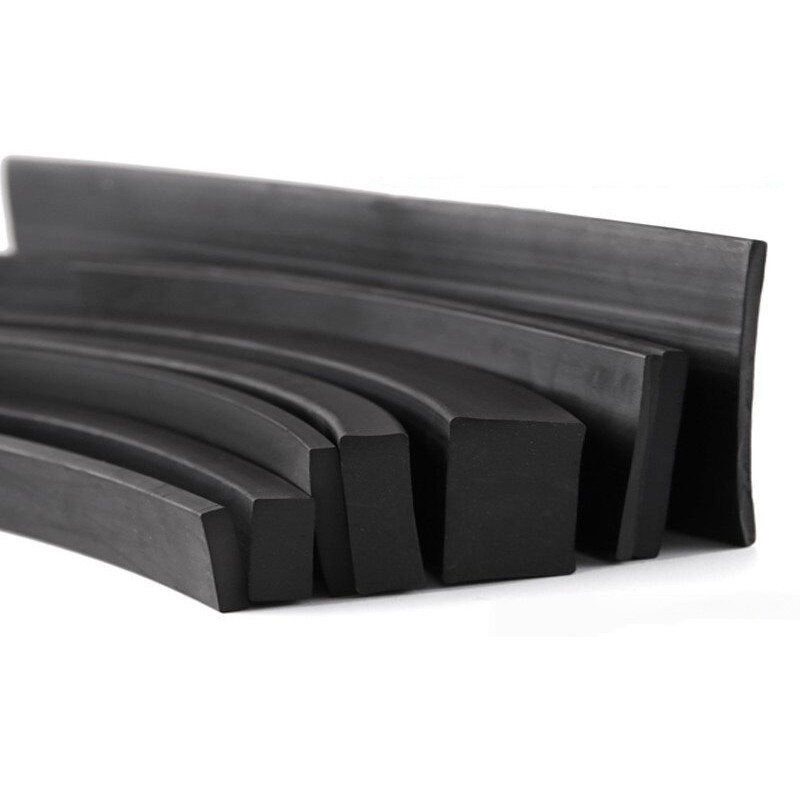 Solid Nitrile Rubber Sealing Strips Square Strips waterproof Wide 4mm-70mm Black gallery