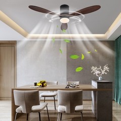 6-speed Adjustable Ceiling Fan With Dimmable Light, 52 Inch Smart Ceiling Fan