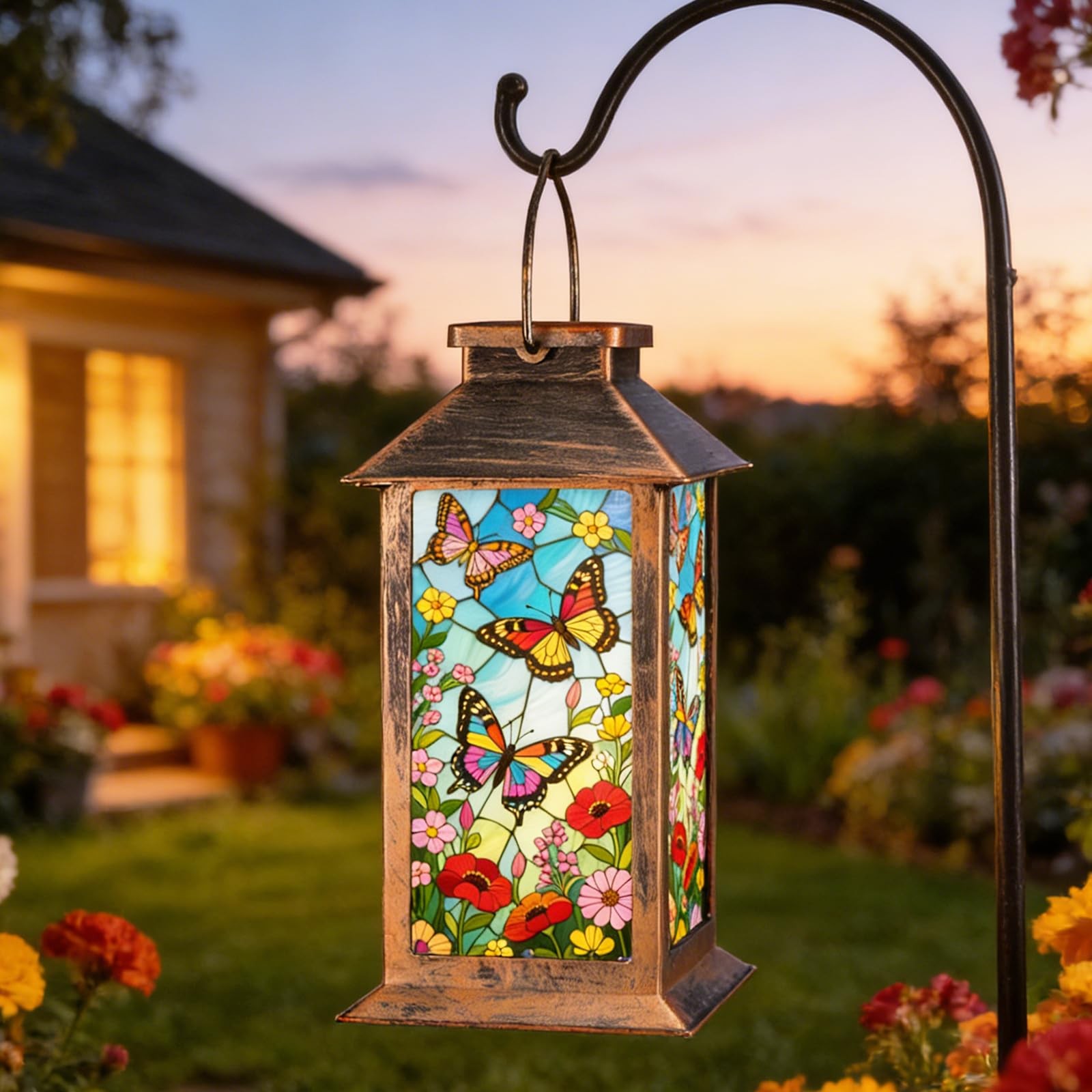 Butterfly Solar Lanterns Outdoor Waterproof Garden Decor,Hanging Solar Lights... gallery