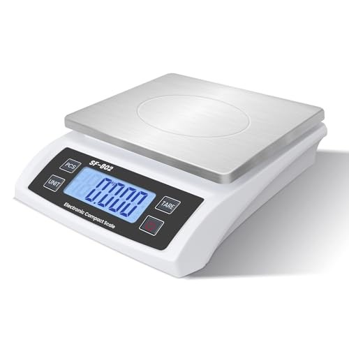 Digital Kitchen Scale 30kg/66lb Large Food Scale for Baking Stainless white gallery