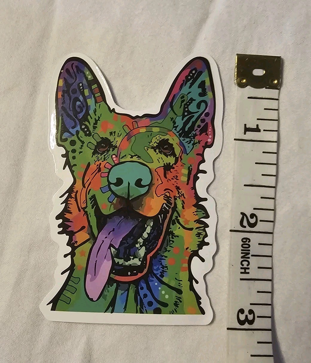 Dean Russo German Shepherd Decal Sticker Dog Skateboard Laptop Guitar HydroFlask gallery
