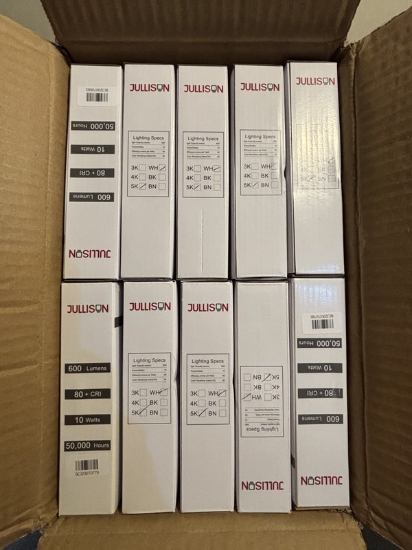 Jullison 4" LED Low Profile Disk Light 5k White 10pack 600 Lumens 50k Hrs gallery